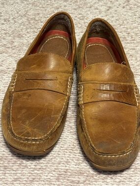 Florsheim Driver Tan Leather Loafers Men’s Casual Driving Shoes Size 10M